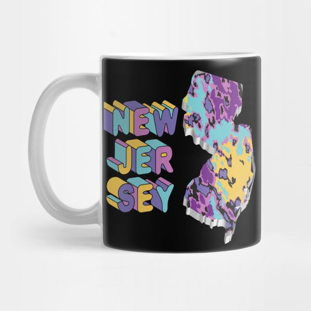 New Jersey State Abstract Art by Designoholic